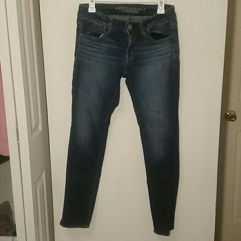 American Eagle dark blue jeggings